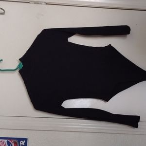 Ribbed mock neck bodysuit